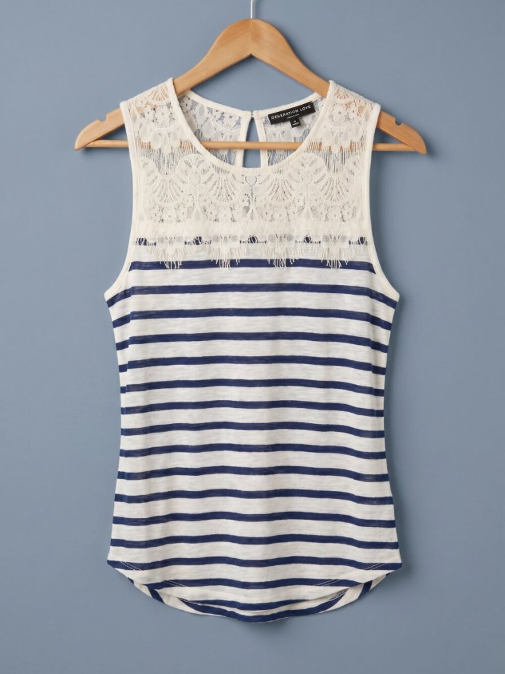 Generation Love NY Maggie Stripe Lace Tank Top Size XS NWT